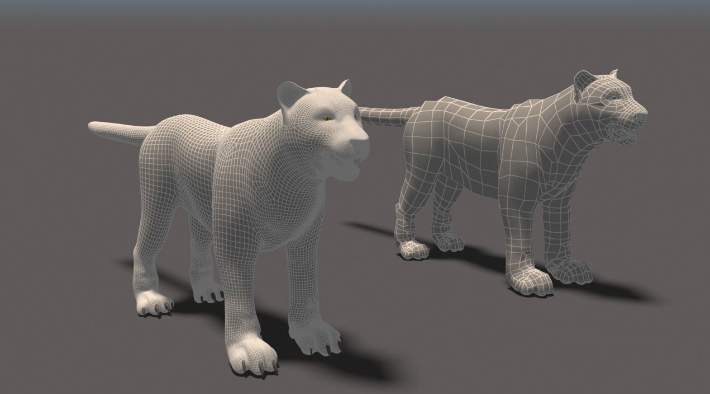 modeles 3D low poly et high poly