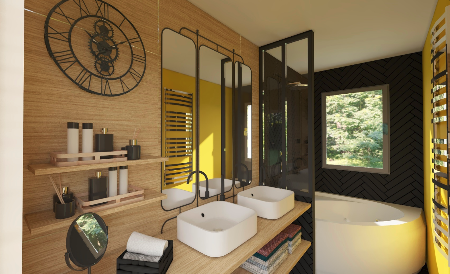 rendu photo realiste d'une salle de bain 3D pour Kazaplan